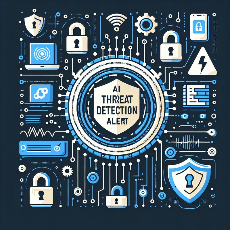 AI-powered threat detection dashboard with cybersecurity alerts